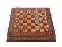 Thumbnail for Luxury Metal Chess Set Royal British Army Antique Copper with Wooden Rose Board Sculptures and Statues