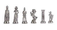 Thumbnail for Luxury Metal Chess Set Royal British Army Antique Copper with Wooden Rose Board Sculptures and Statues