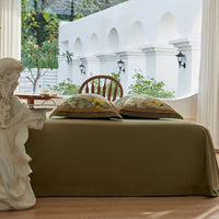 Thumbnail for Luxury American Vintage Flower Print Duvet Cover Set, Egyptian Cotton 1000TC Bedding Set