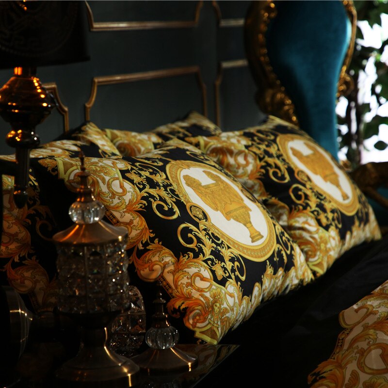 Premium European Baroque Palace Thick Duvet Cover Set, Velvet Fleece Fabric Bedding Set