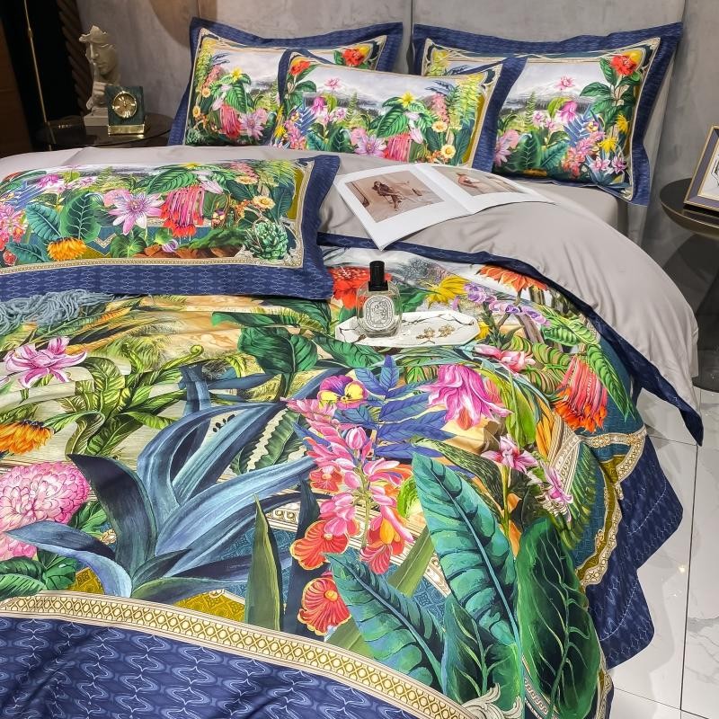 Garden Tree Leaves Tropical Egyptian Cotton 800TC Duvet Cover Bedding Set
