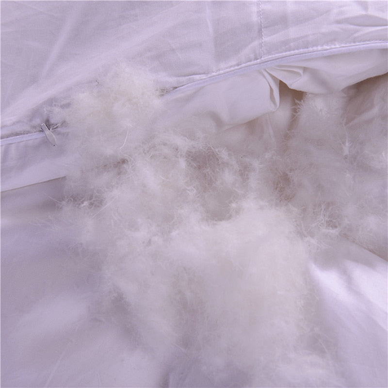 Luxury Pink White Goose Down Comforter King Queen Size Reversible
