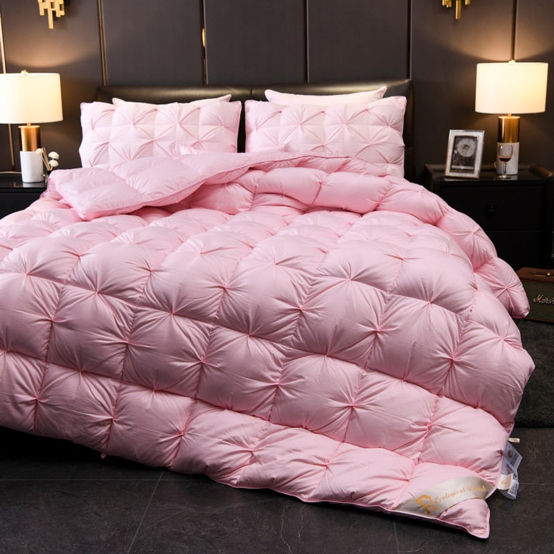 Luxury Goose Down Comforter 1000 Thread Count Twin Full Queen King Reversible Blanket For Bedding