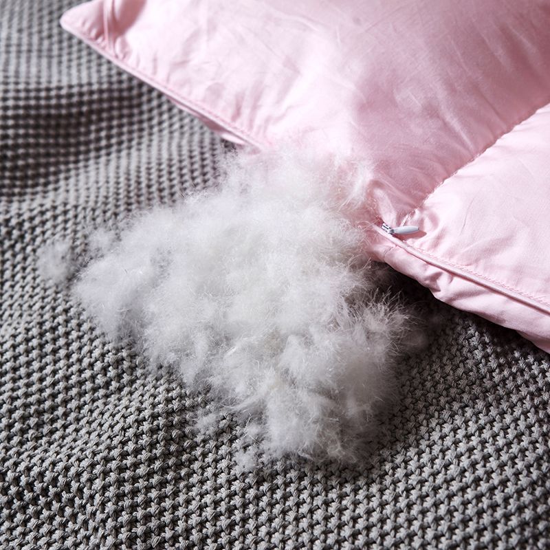 Luxury Pink White Grey Goose Down Comforter Premium Hotel Grade Thick and Super Warm with Floral