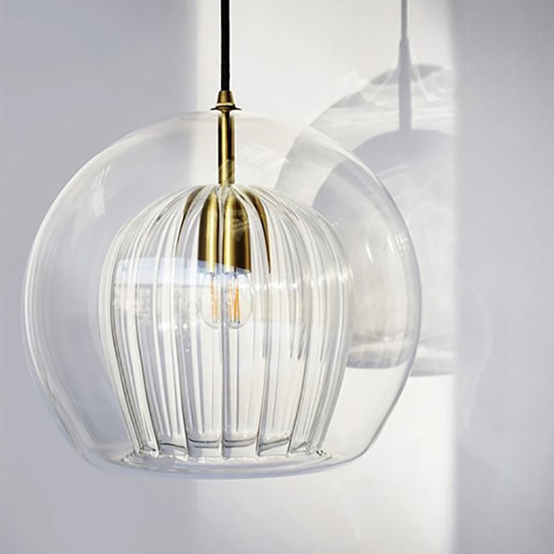 Modern Golden Glass Ball Lighting Pendant Hanging Lamp Living Room Decoration