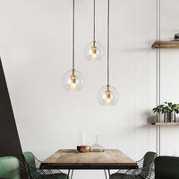 Thumbnail for Modern Golden Glass Ball Lighting Pendant Hanging Lamp Living Room Decoration