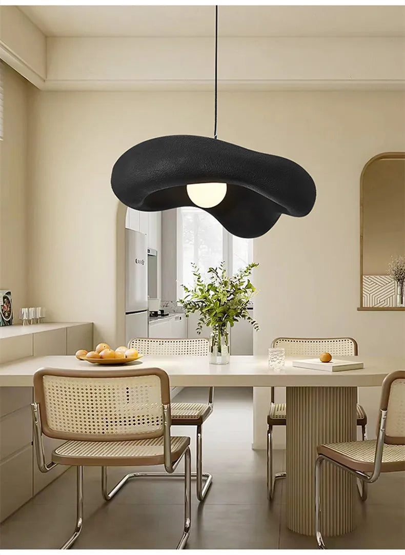 Black White Nordic Lighting LED Chandelier Minimal for Bedroom Lamp Homestay Decor