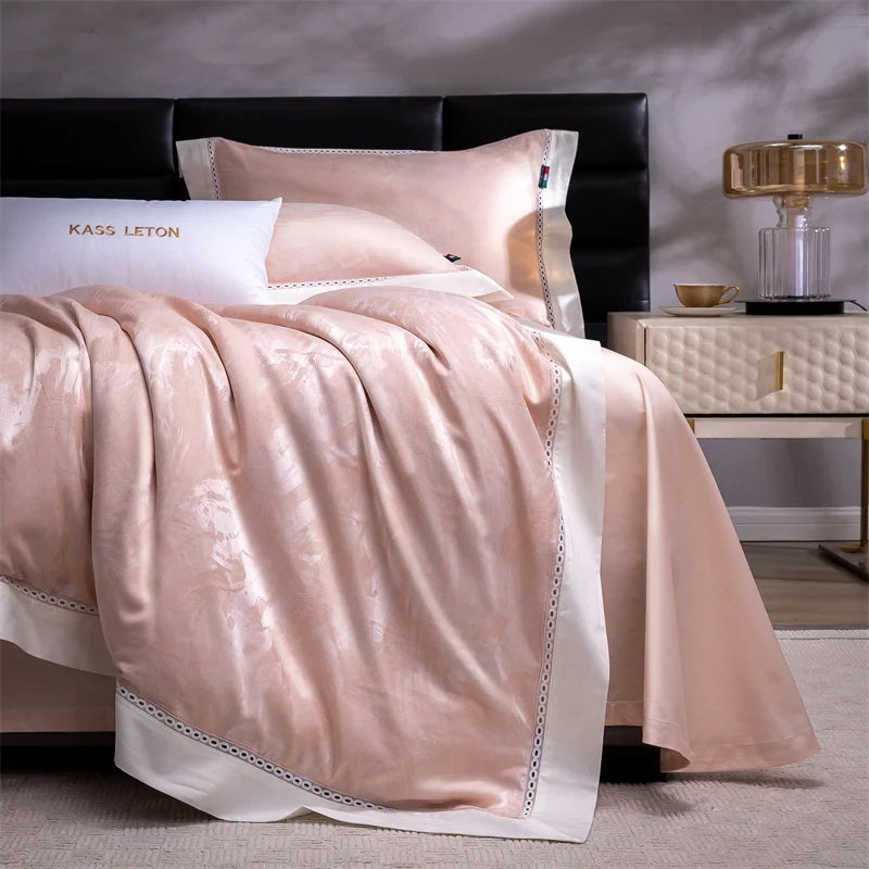 Luxury Gray Silky Soft Modern Hotel Grade Duvet cover, Natural Lyocell Cotton Bedding Set