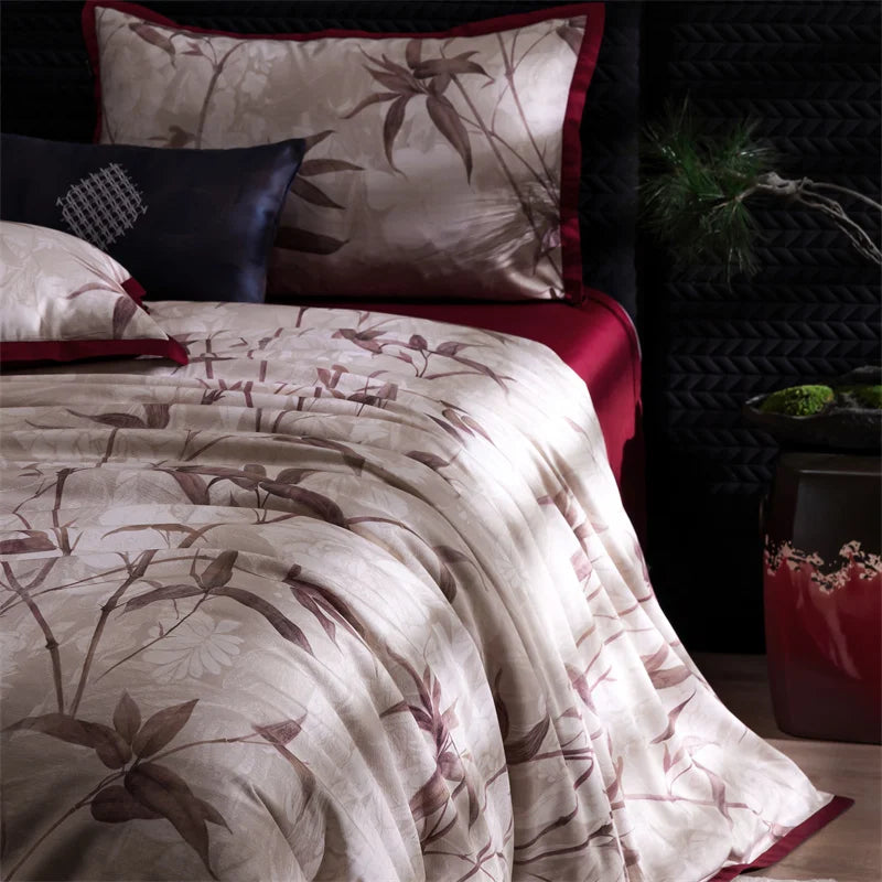 Luxury Black Purple Leopard Silky Soft 3D Digital Printing Duvet Cover, 1000TC Egyptian Cotton Bedding Set