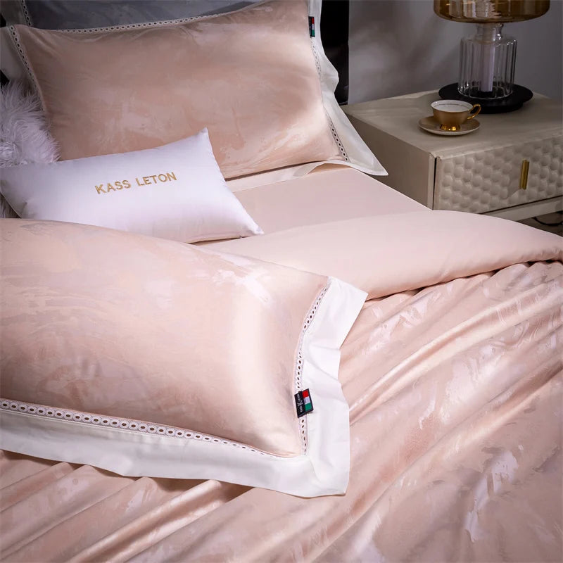 Luxury Gray Silky Soft Modern Hotel Grade Duvet cover, Natural Lyocell Cotton Bedding Set