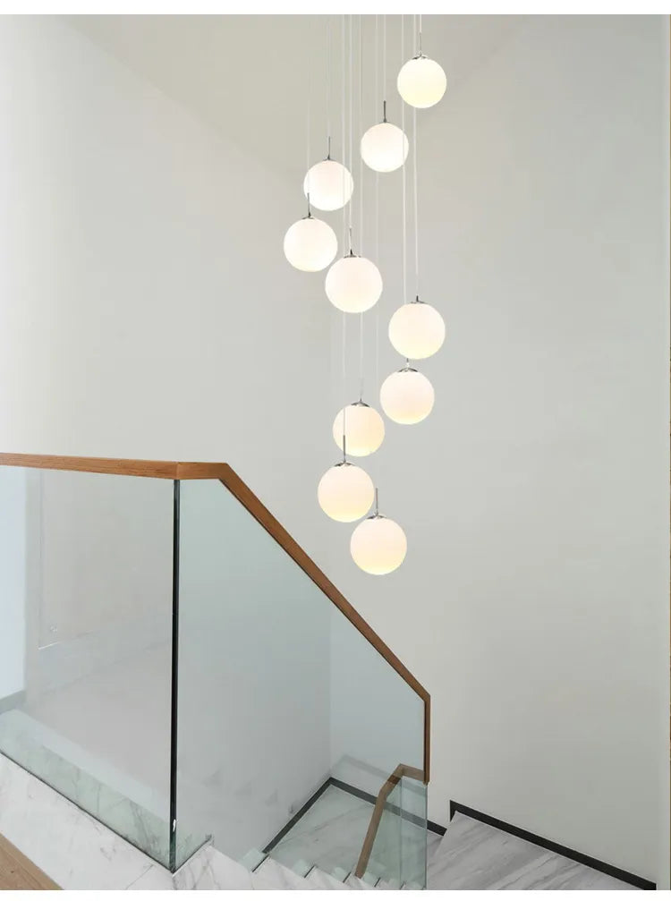 Stairs Lighting Modern Chandelier Loft Living Room Hotel Lobby Decorative