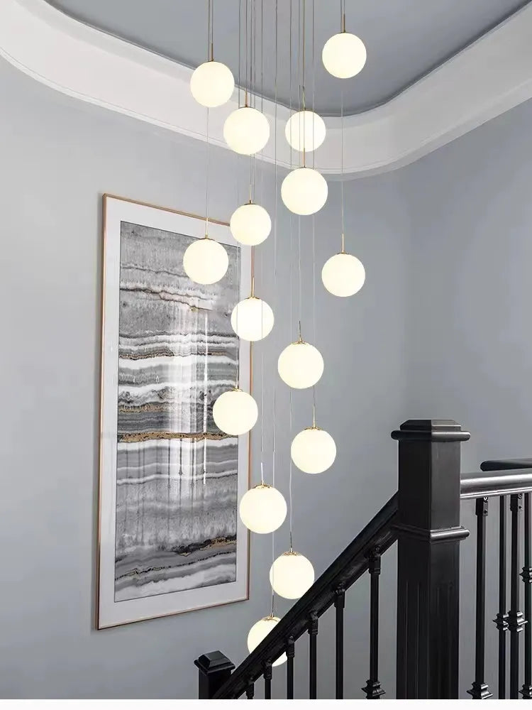 Stairs Lighting Modern Chandelier Loft Living Room Hotel Lobby Decorative