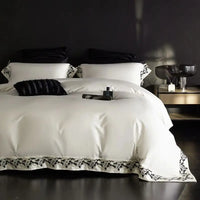 Thumbnail for Black White Baroque 1200TC Lyocell Cotton Luxury Embroidery Duvet Cover Bedding Set