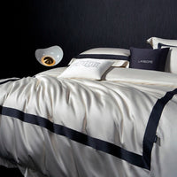 Thumbnail for Luxury Black White Pima Cotton 1600TC Silky Hotel Quality Bedding Set