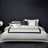 Thumbnail for Luxury Black White Pima Cotton 1600TC Silky Hotel Quality Bedding Set