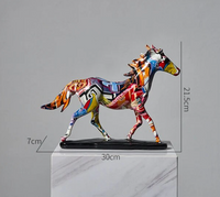 Thumbnail for Running Colorful Unicorn Horse Resin Sculptures and Statues