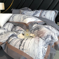 Thumbnail for White Grey Premium Marble Pattern 1000TC Cotton Bedding Set