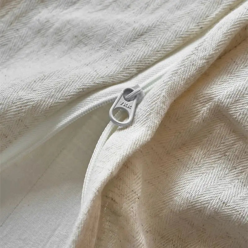 Premium Vintage French Lace Cotton Linen Jacquard Bedding Set