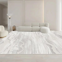 Thumbnail for Minimalist White Gray Large Area Rug Carpet Refreshing Bedroom