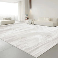 Thumbnail for Minimalist White Gray Large Area Rug Carpet Refreshing Bedroom