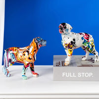Thumbnail for Beauty Graffiti Modern English Bulldog Sculptures and Statues Office Ornaments Crafts