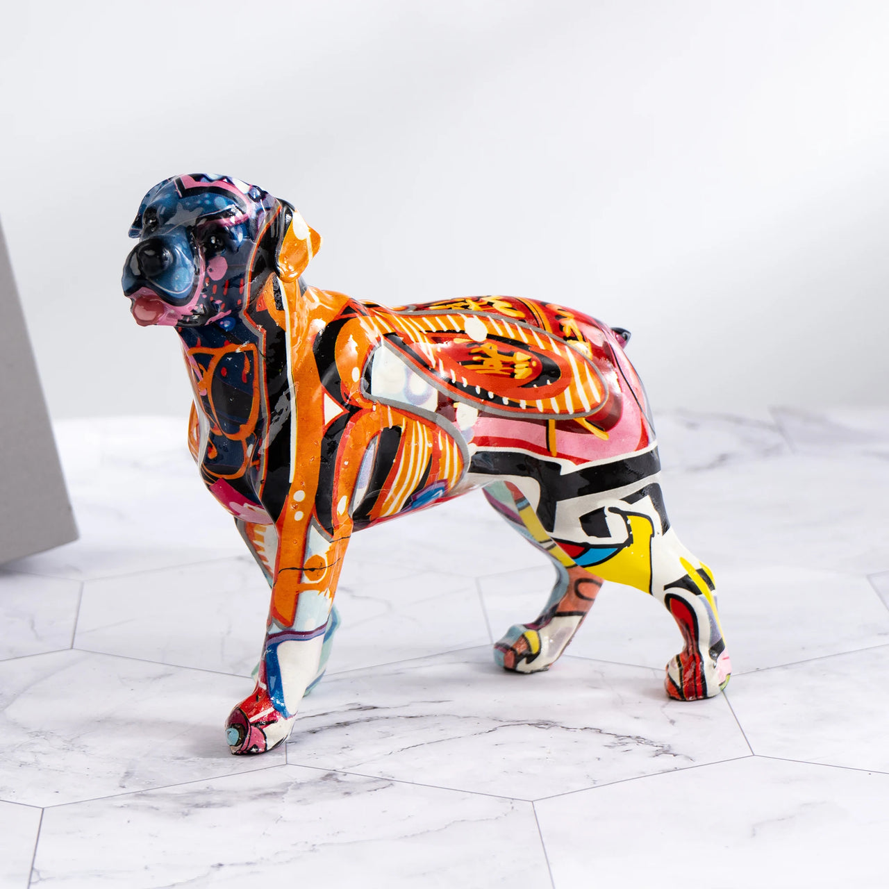 Beauty Graffiti Modern English Bulldog Sculptures and Statues Office Ornaments Crafts
