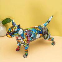 Thumbnail for Modern Bullterrier Painted Sculptures and Statues Office Decor Resin Crafts