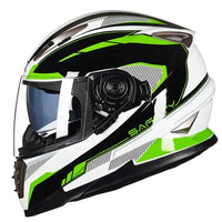 Thumbnail for Black Green DOT Approved Full Face Motorcycle Helmets Motocross Sport