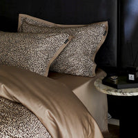 Thumbnail for Leopard Pattern Luxury Silky Duvet Cover Set, Lyocell Cotton Bedding Set