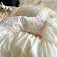 Thumbnail for Premium French Vintage Cotton Bed Skirt Duvet cover Bedding Set