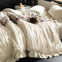 Thumbnail for French Romantic Baroque Jacquard Pure Cotton Princess Bedding Set