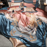 Thumbnail for Gorgeous Pink Gold European Palace Embroidered, Egyptian Cotton 1200TC Bedding Set