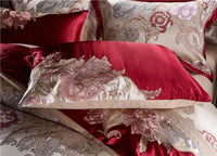 Thumbnail for Red Gold Royal Jacquard Wedding Duvet Cover Egyptian cotton Bedding Set