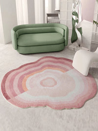 Thumbnail for Cozy Pink Green Cloud Abstract Rug Decoration Sofa Bedroom