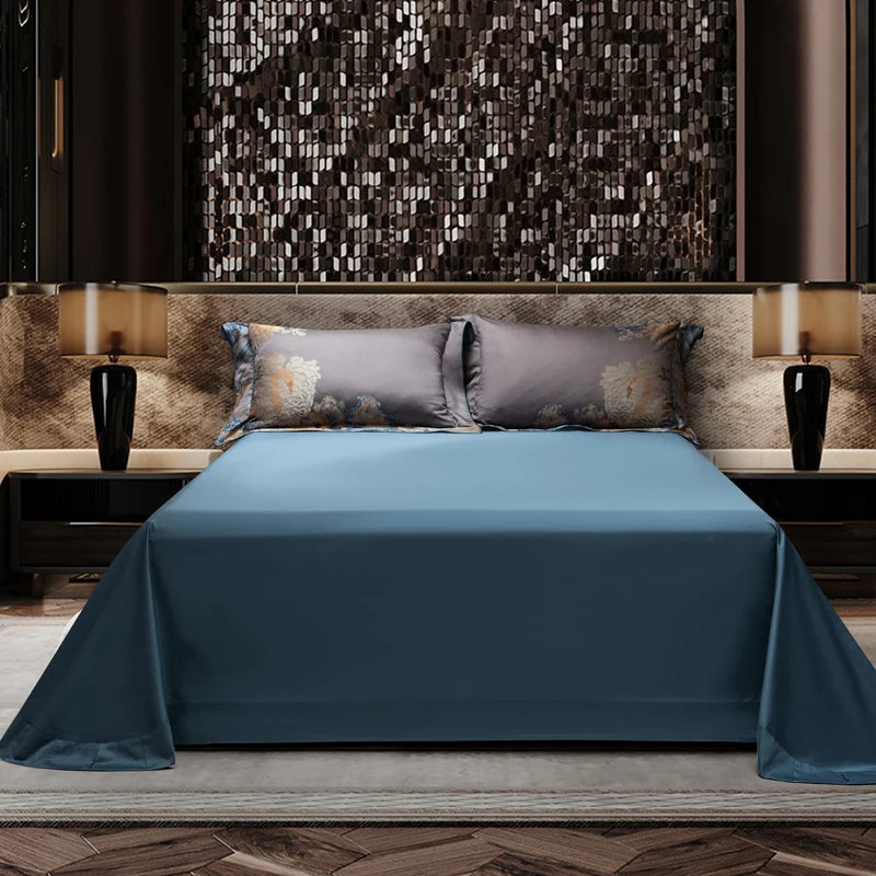 Luxury Purple Floral Nature Jacquard Egyptian Cotton 1000TC Bedding Set