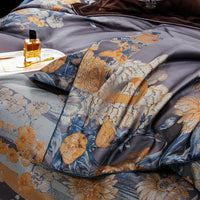 Thumbnail for Luxury Purple Floral Nature Jacquard Egyptian Cotton 1000TC Bedding Set