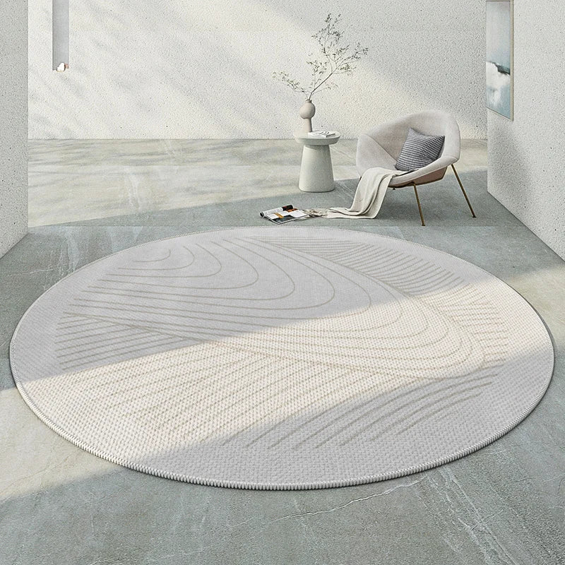 Japanese Round Rugs for Bedroom Mat Home Washable Lounge Rug