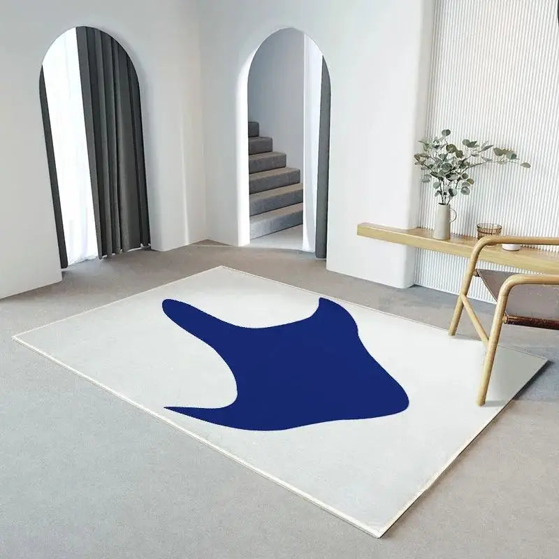 Modern Blue White Large Area Rug Living Room Home Decoration