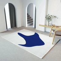 Thumbnail for Modern Blue White Large Area Rug Living Room Home Decoration