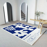 Thumbnail for Modern Blue White Large Area Rug Living Room Home Decoration