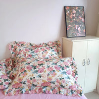 Thumbnail for Charming Floral Pattern Cotton Bedding Set with Ruffles