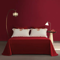 Thumbnail for Luxury Red Happiness Blossom Embroidered Wedding Egyptian Cotton 1000TC Bedding Set