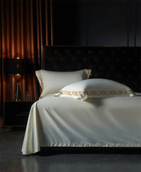 Thumbnail for Luxury Grey Gold Embroidered 1400TC Egyptian Cotton Soft Silky Hotel Bedding Set