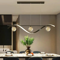 Thumbnail for Modern Black Gold Glass Ball Led Lighting Pendant Chandeliers Decoration for Indoor
