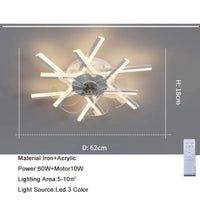 Thumbnail for Modern Nordic Ceiling Fan Living Room Led Lighting Bedroom