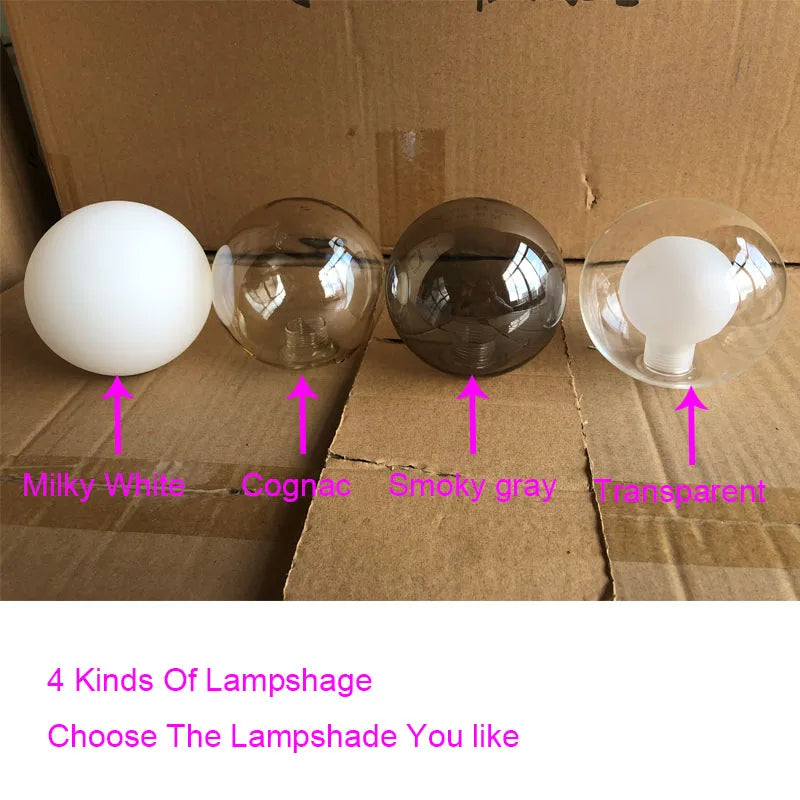 White Grey Modern LED Pendant Lighting Glass Ball 11 Heads