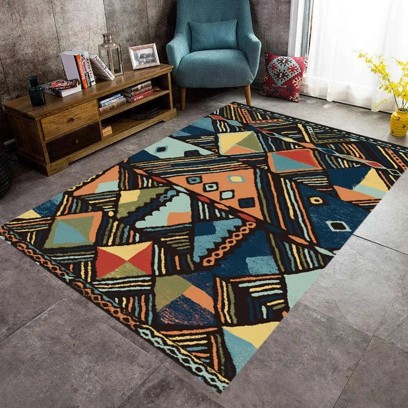 Cozy Boho Baroque Floral Rug Home Decoration Carpets