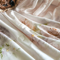 Thumbnail for Elegant Floral Romantic Pink Princess Lyocell Cotton Lace Bedding Set