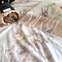 Thumbnail for Elegant Floral Romantic Pink Princess Lyocell Cotton Lace Bedding Set