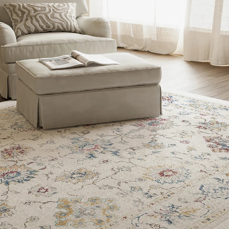 Bohemian Persian Flower Carpet Rug Comfortable Soft Bedroom Decoration